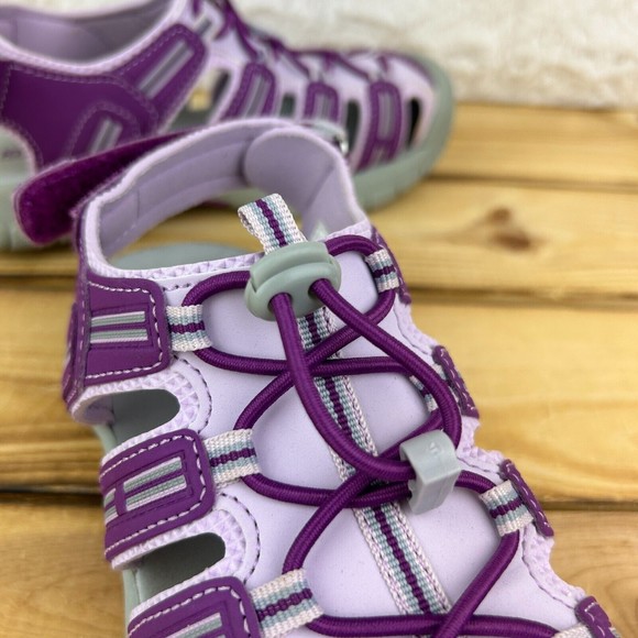 Khombu Girls Sizes 1 2 4 Hiking Water Shoes Sandals Closed Toe Purple Outdoor - Picture 8 of 14